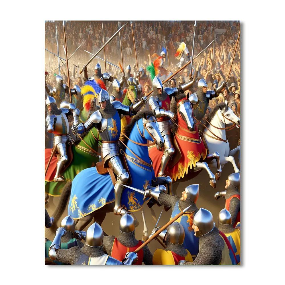 Medieval Tournament Festivity Painting By Numbers Kit