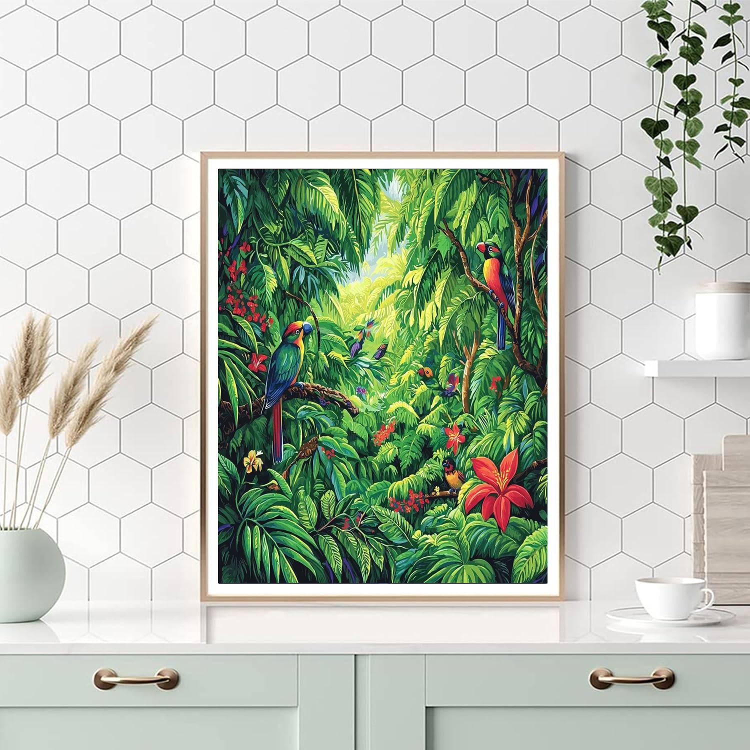 Henri Rousseau Inspired Melody Of The Jungle  Paint By Numbers