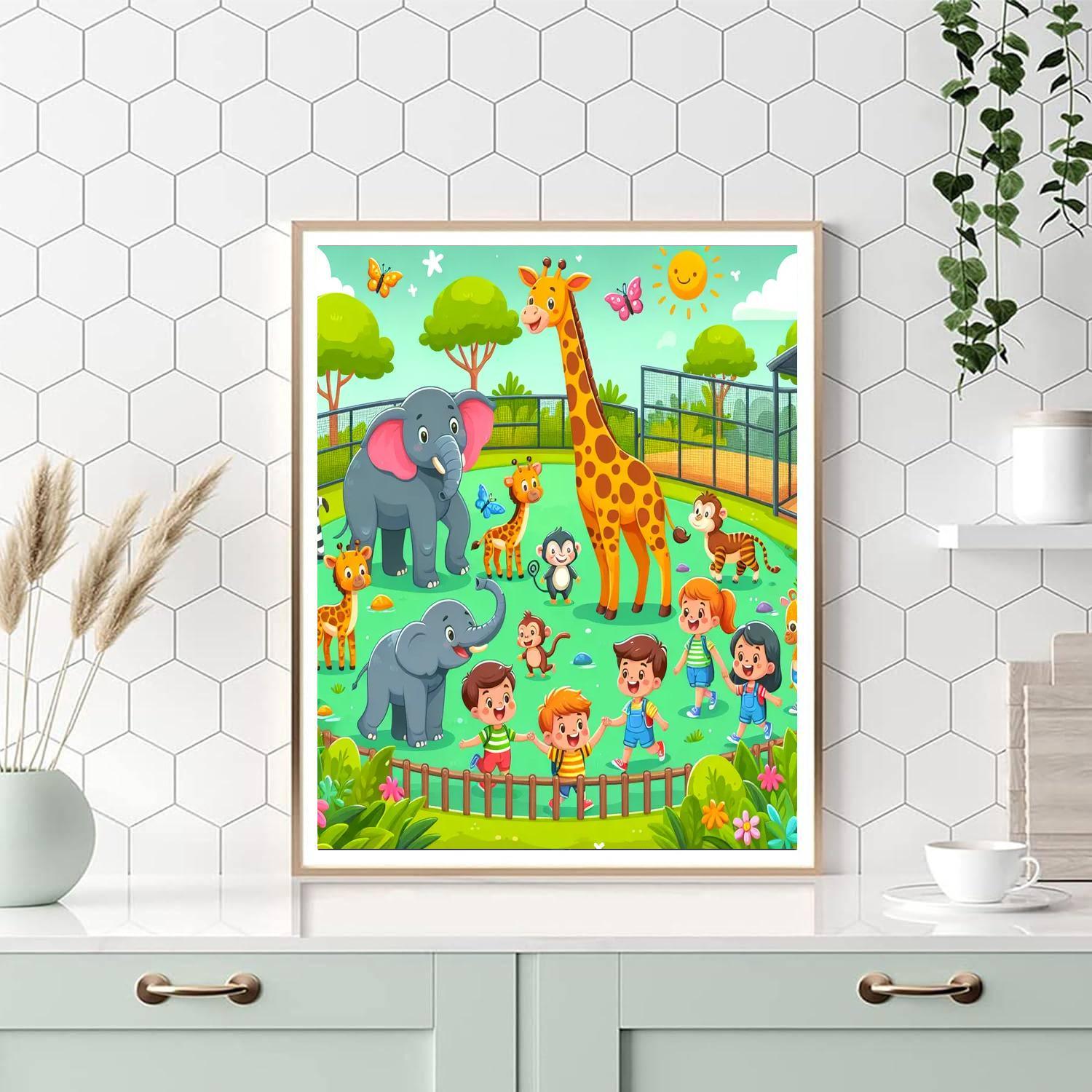 Fun Day At The Zoo Paint By Numbers