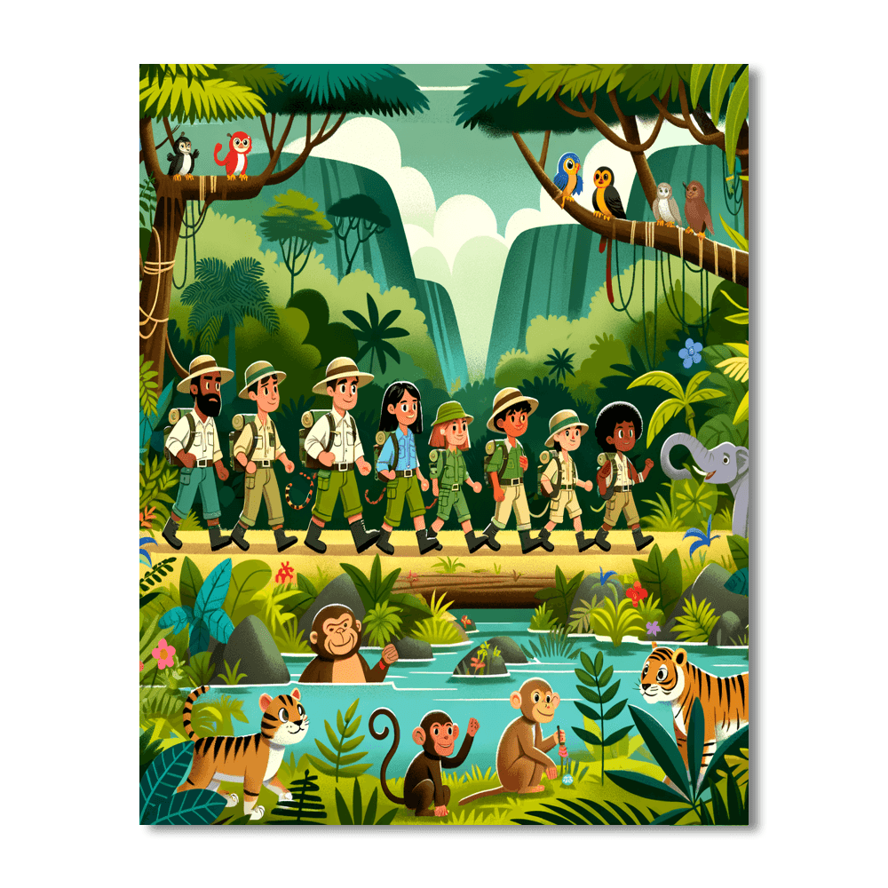 Mysterious Jungle Expedition DIY Paint By Numbers