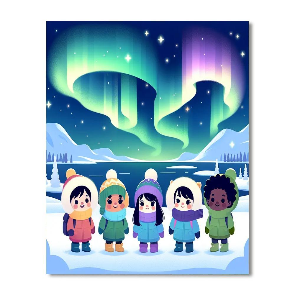 Aurora Adventure Numbered Painting Kits