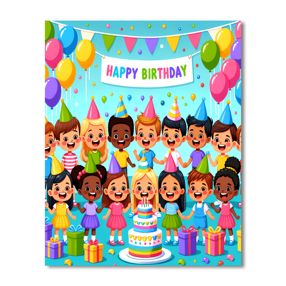Festive Birthday Bash Paint By Number