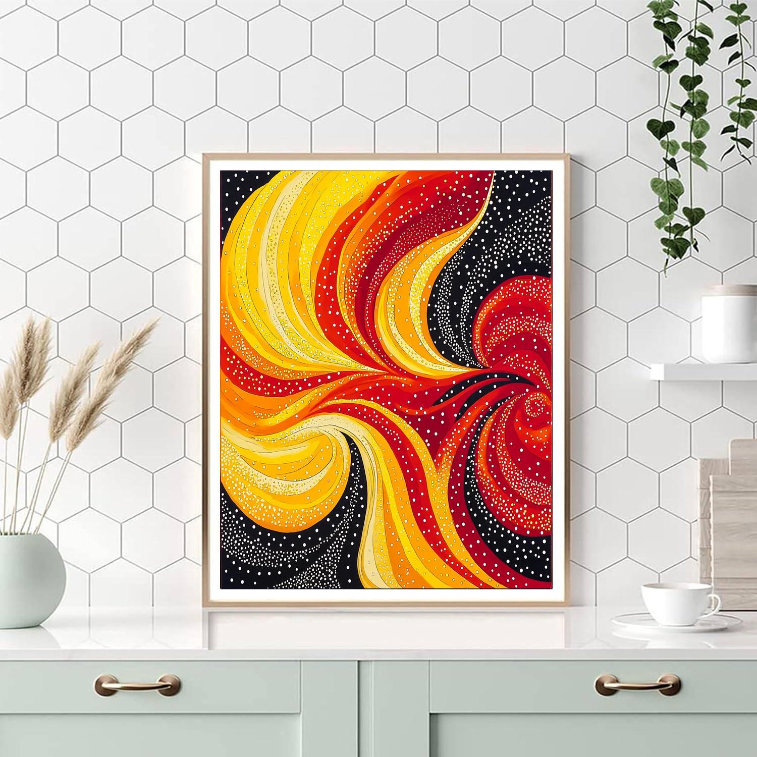 Yayoi Kusama Inspired Visionary Swirls  DIY Paint By Numbers