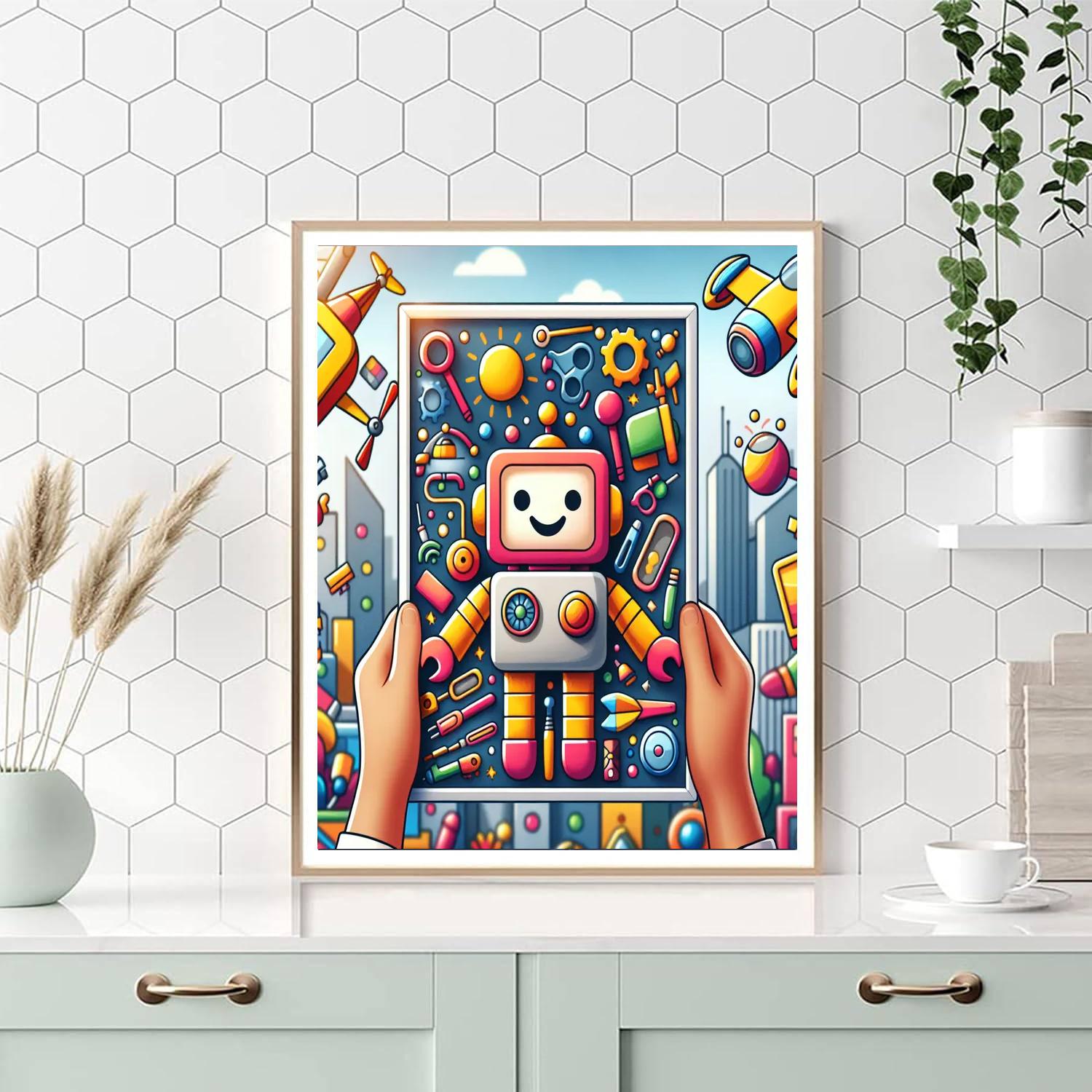 Robot Buddy Number Painting