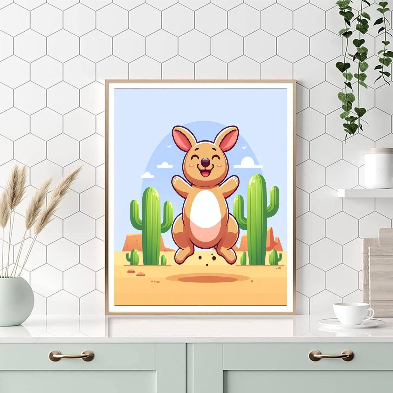 Exploring Kangaroo Paint By Numbers Art