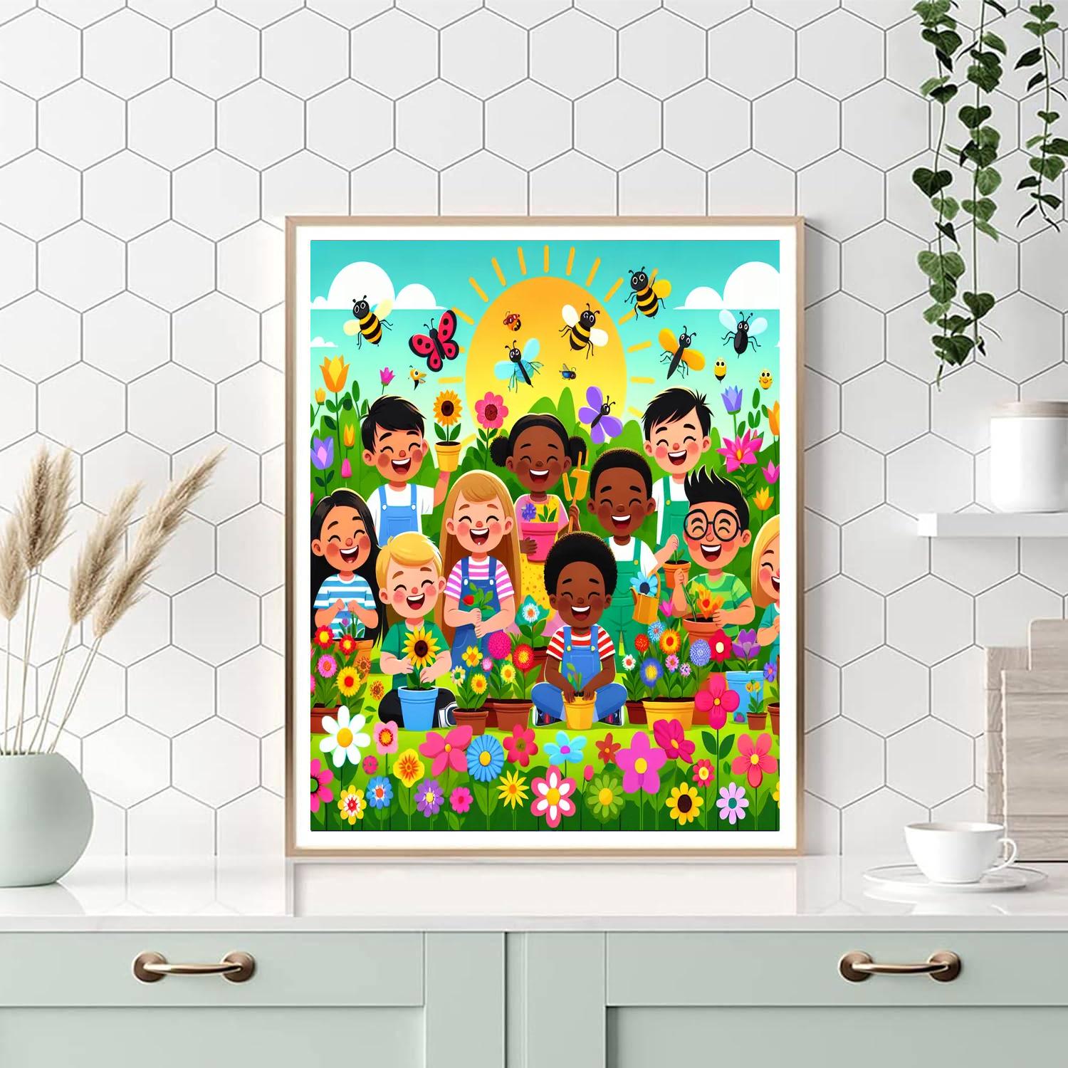 The Playful Garden Painting Number Kit