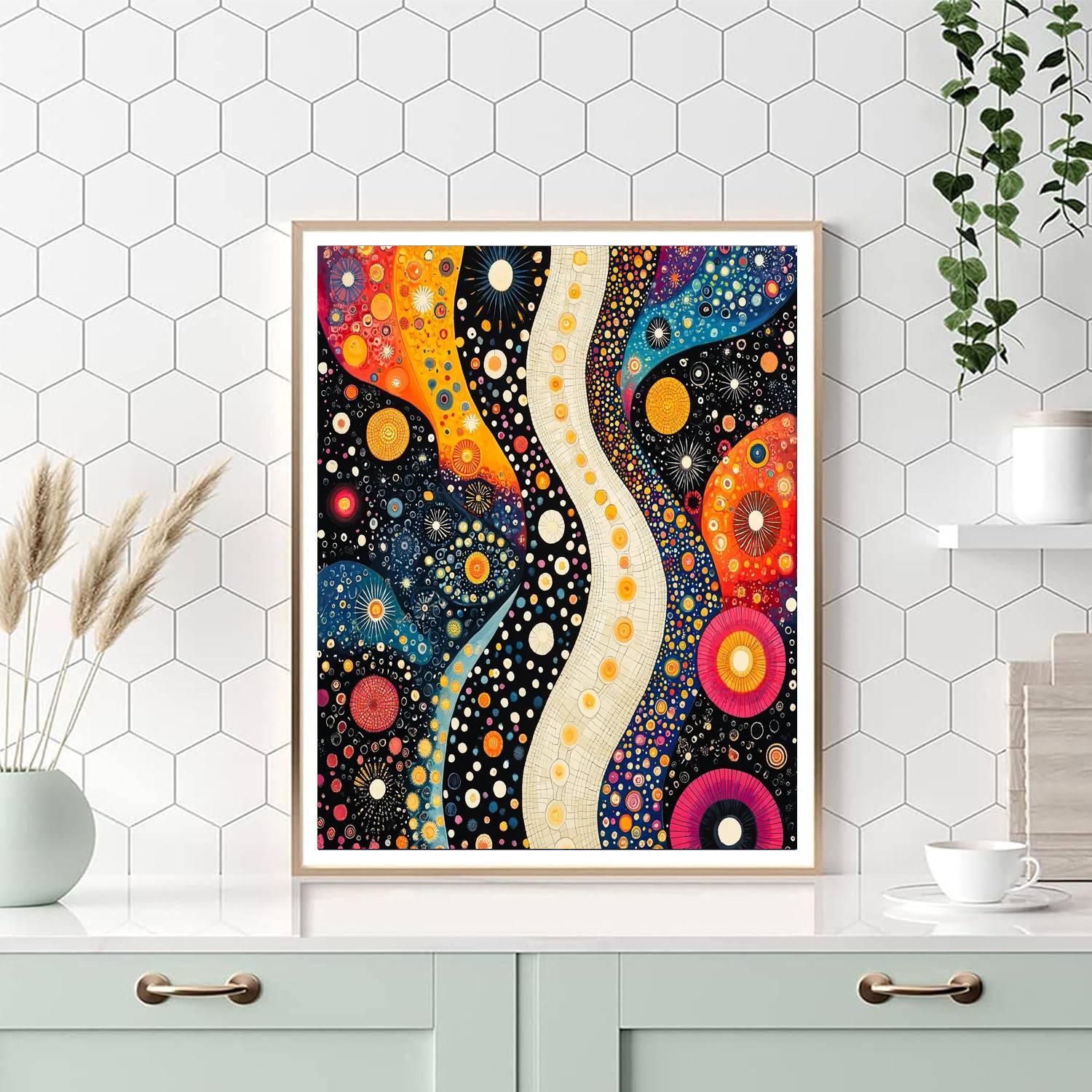 Yayoi Kusama Inspired Cosmic Looping Dance  Painting By Numbers Kit