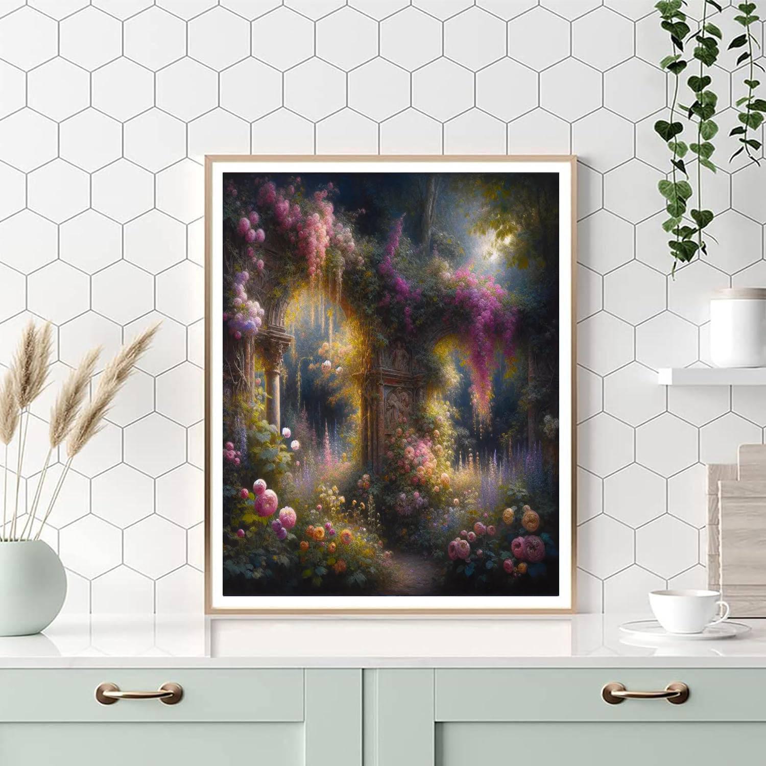 Dreamy Garden Romance Number Painting