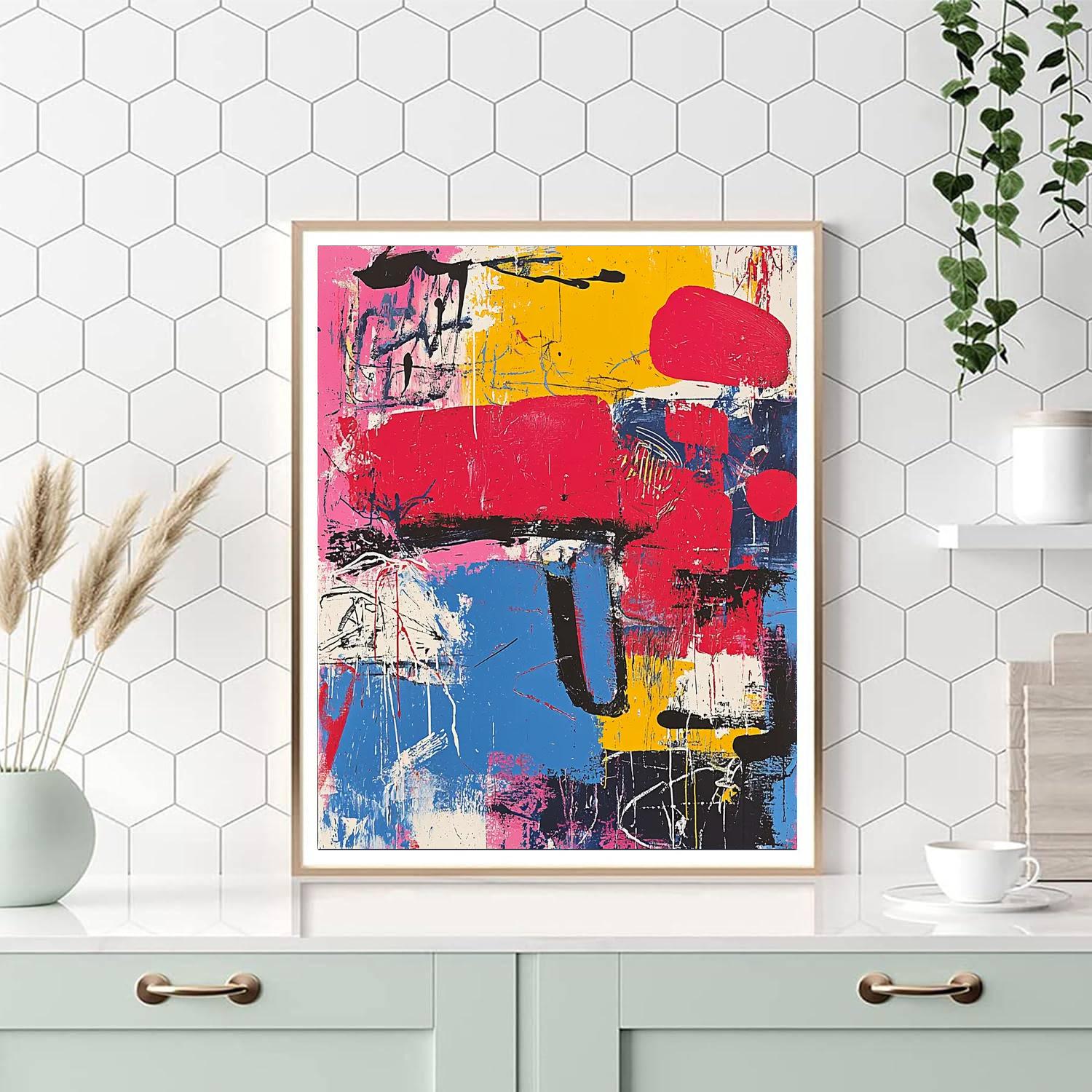 Jean-Michel Basquiat Inspired Vibrant Pulse  Paint By Numbers