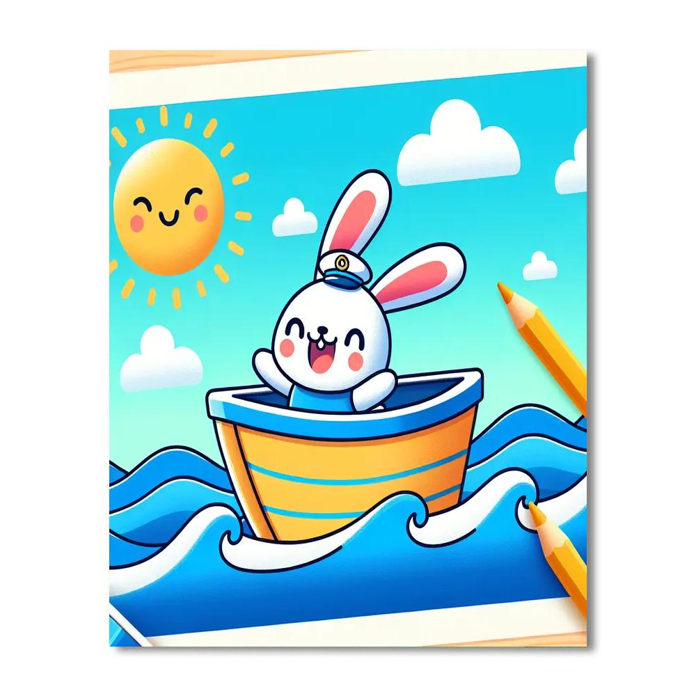 Sailing Bunny Painting By Numbers Kit