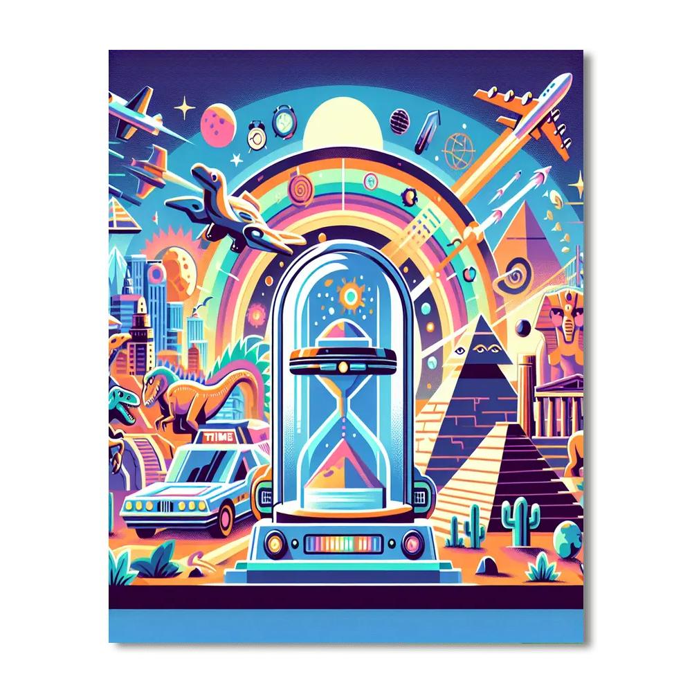 Traveling Time Machine Paint By Numbers Kits