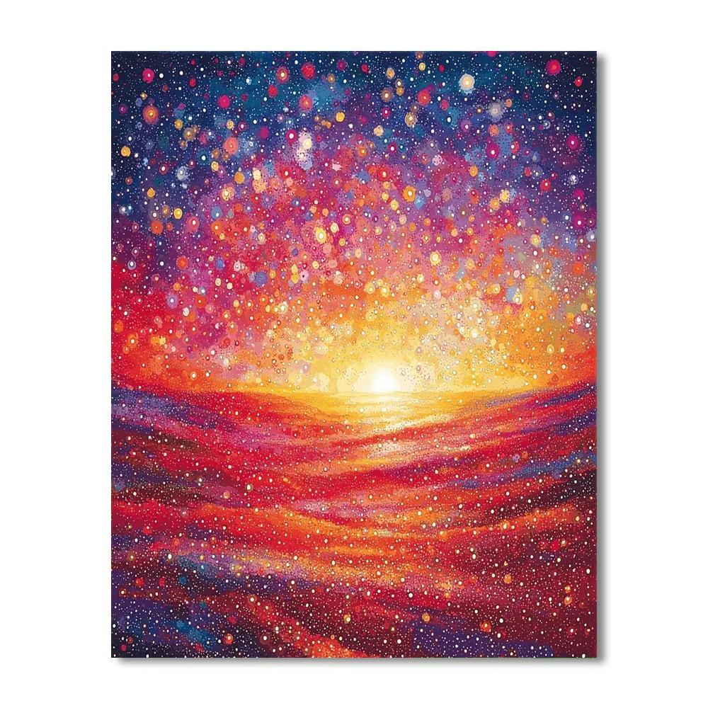 Georges Seurat Inspired Cosmic Dawn  Paint By Numbers Kits