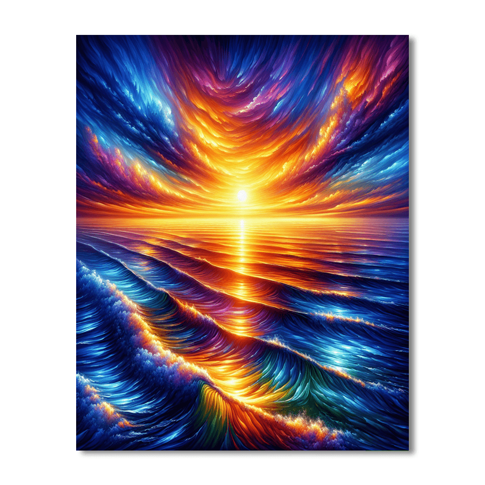 Dazzling Ocean Sunset Painting By Numbers Kit