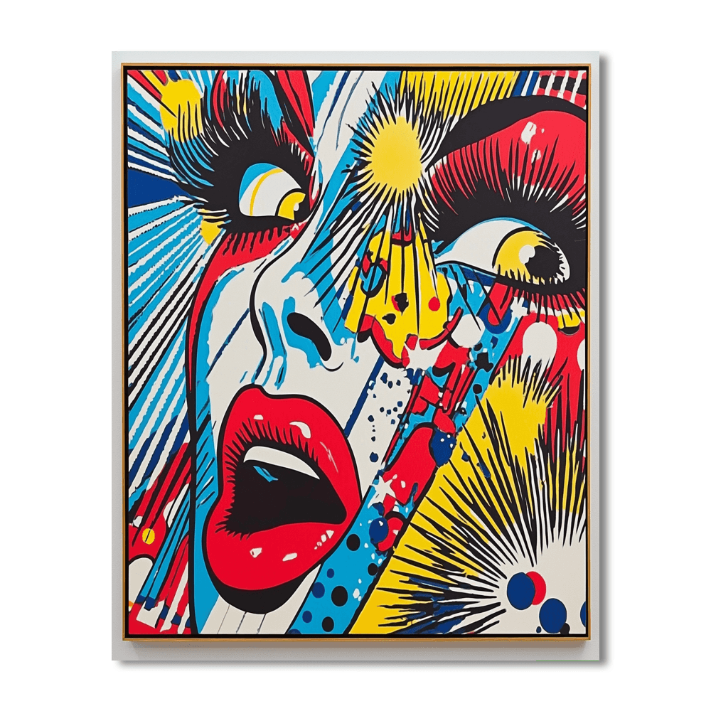 Roy Lichtenstein Inspired Dynamic Shapes  Paint By Numbers Art