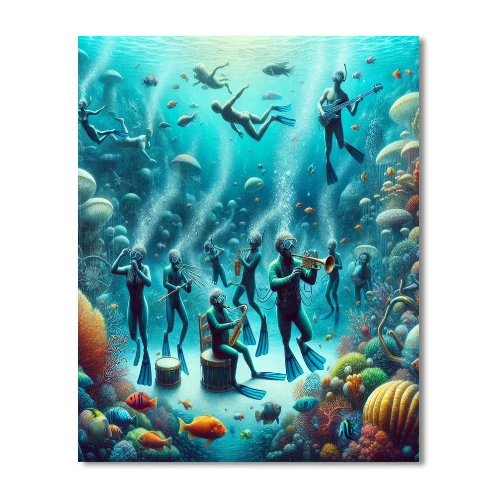 Underwater Music Festival - Usa Painting Number Kit