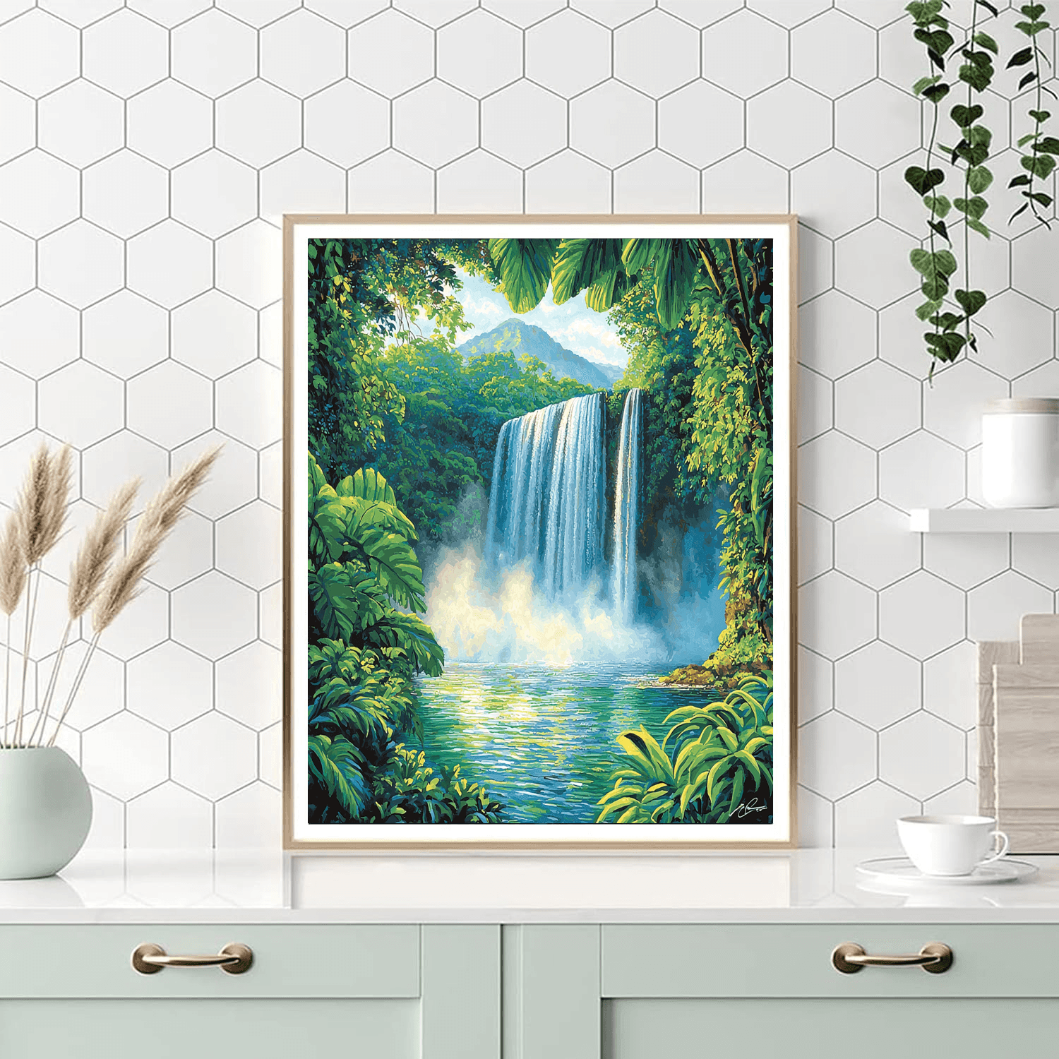 La Fortuna Waterfall Paint By Numbers Kits