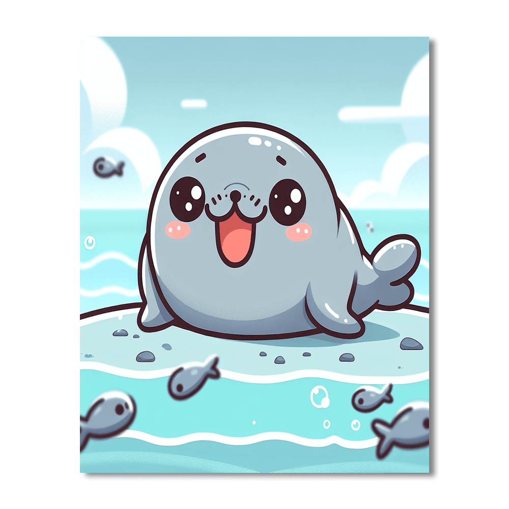 Sailing Seal Painting By Numbers Kit