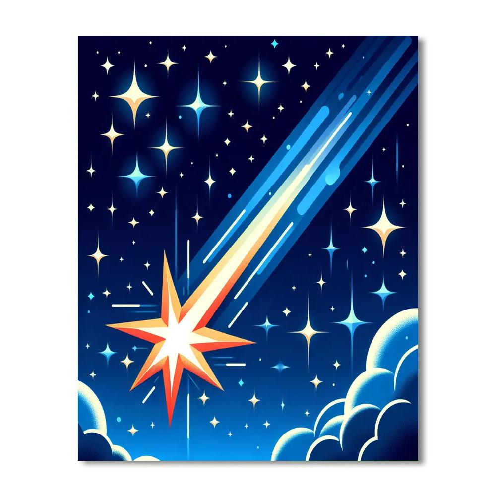 Shooting Star Paint By Numbers Art