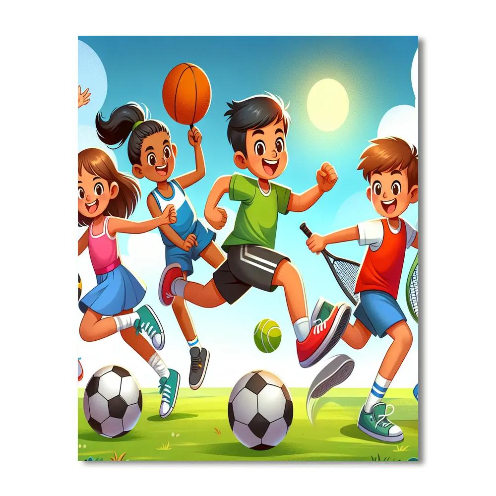 Super Fun Sports Painting By Numbers Kit
