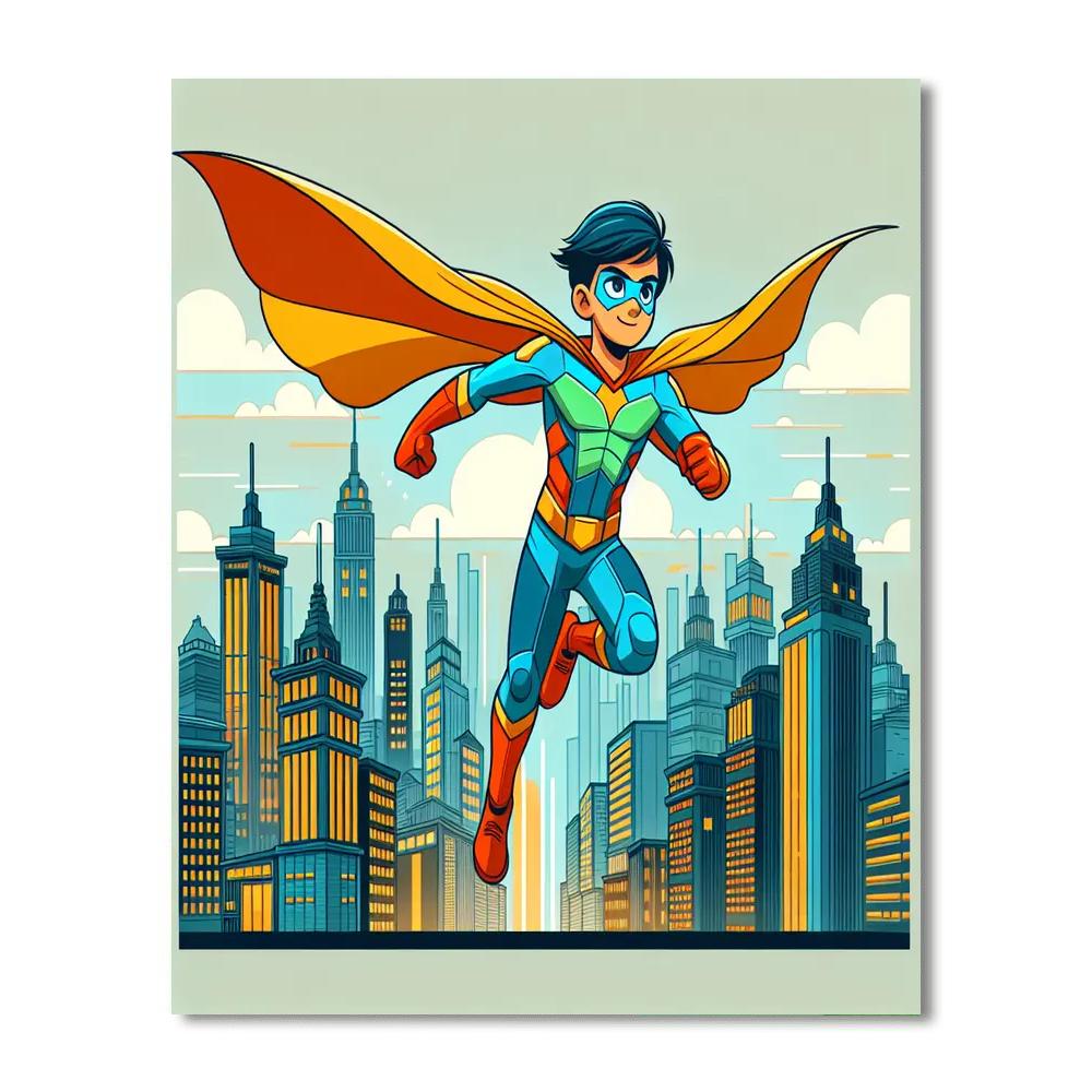 Superhero's Brave Quest Numbered Painting Kits
