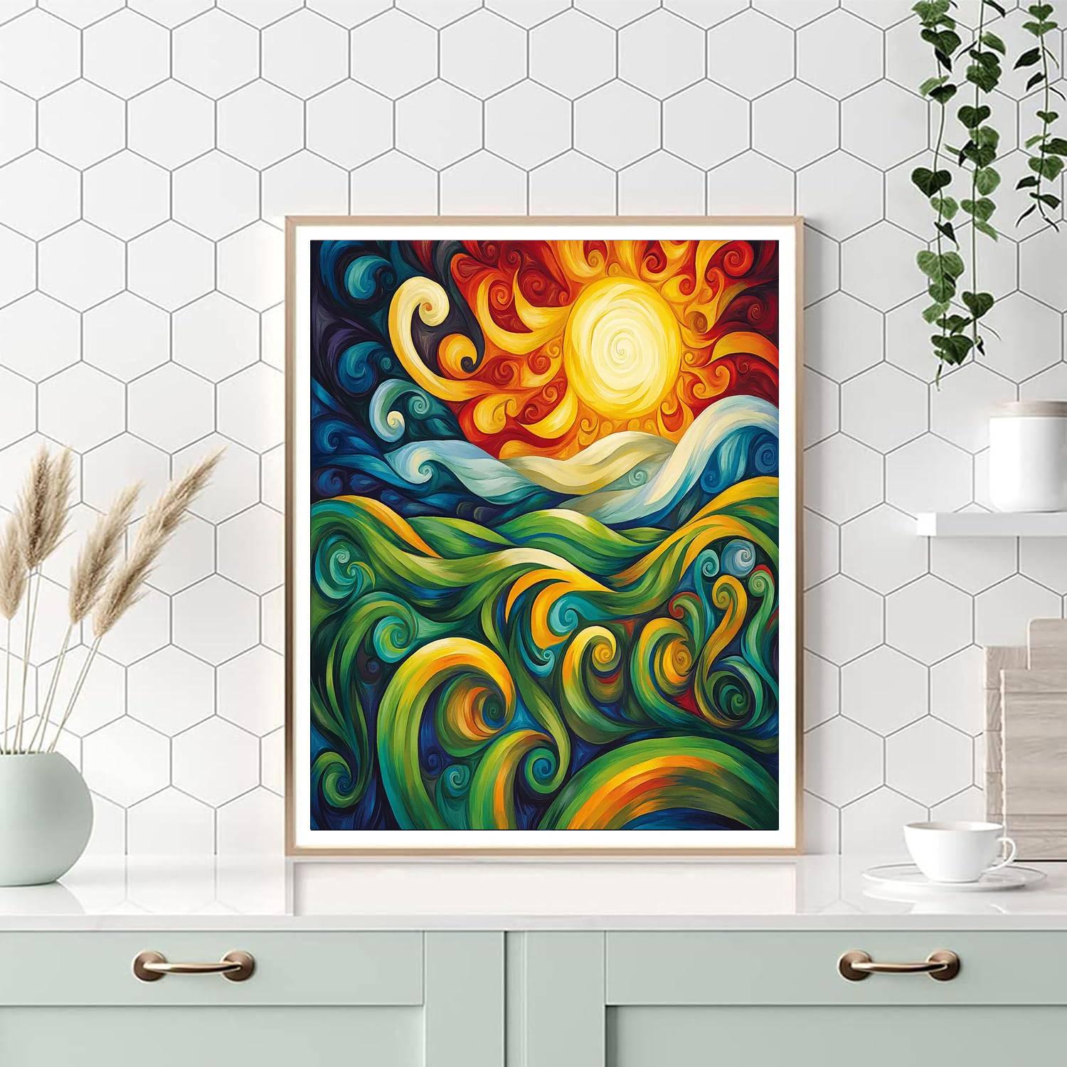 Frida Kahlo Inspired Nature's Resonance  Numbered Painting Kits