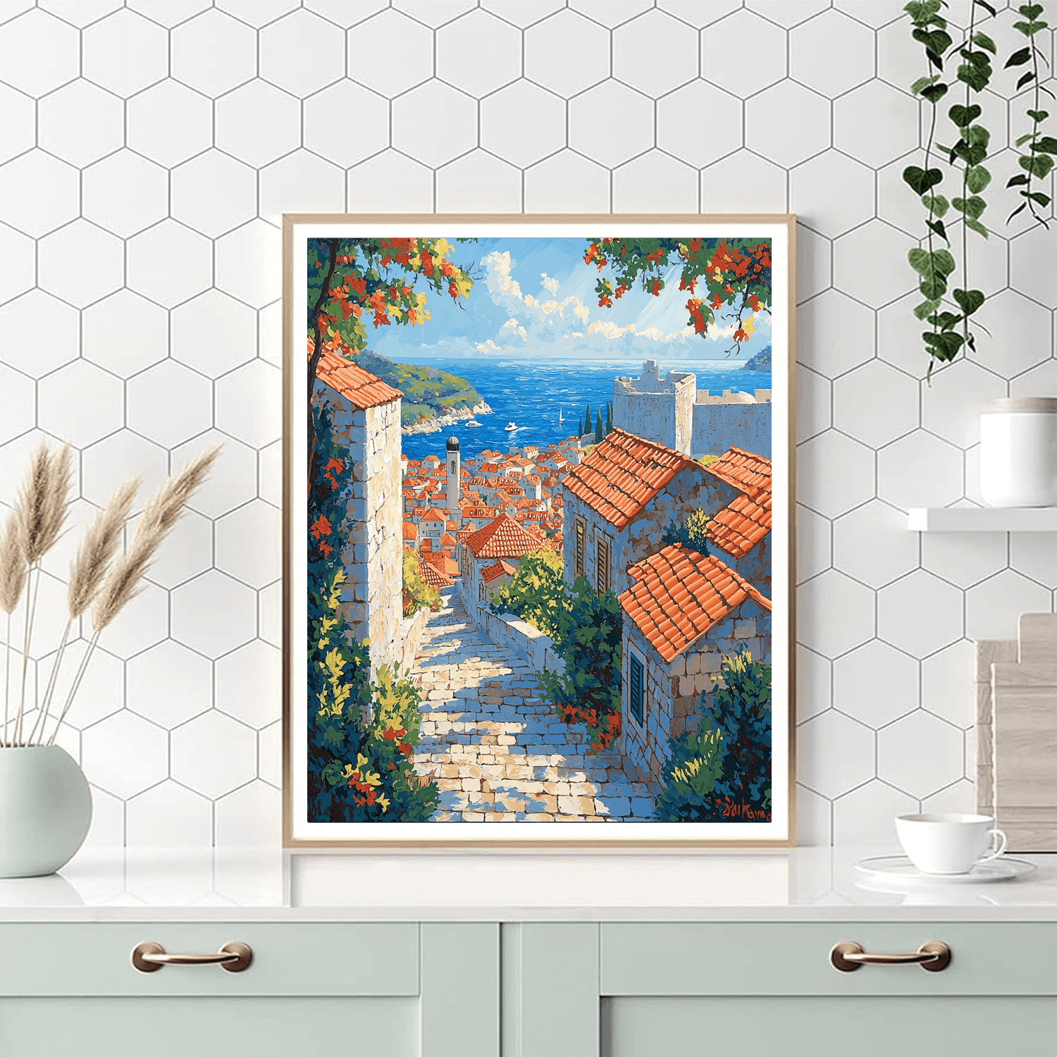 Old City Of Dubrovnik Number Painting