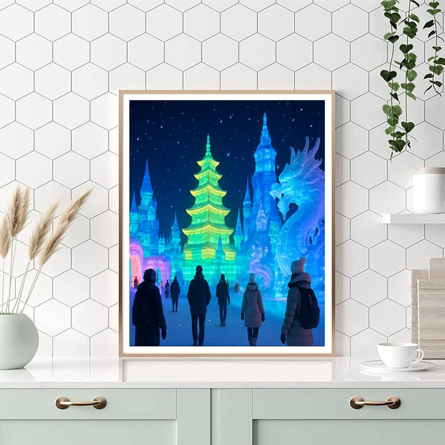Harbin Ice And Snow Sculpture Festival - Harbin Painting By Numbers Kit