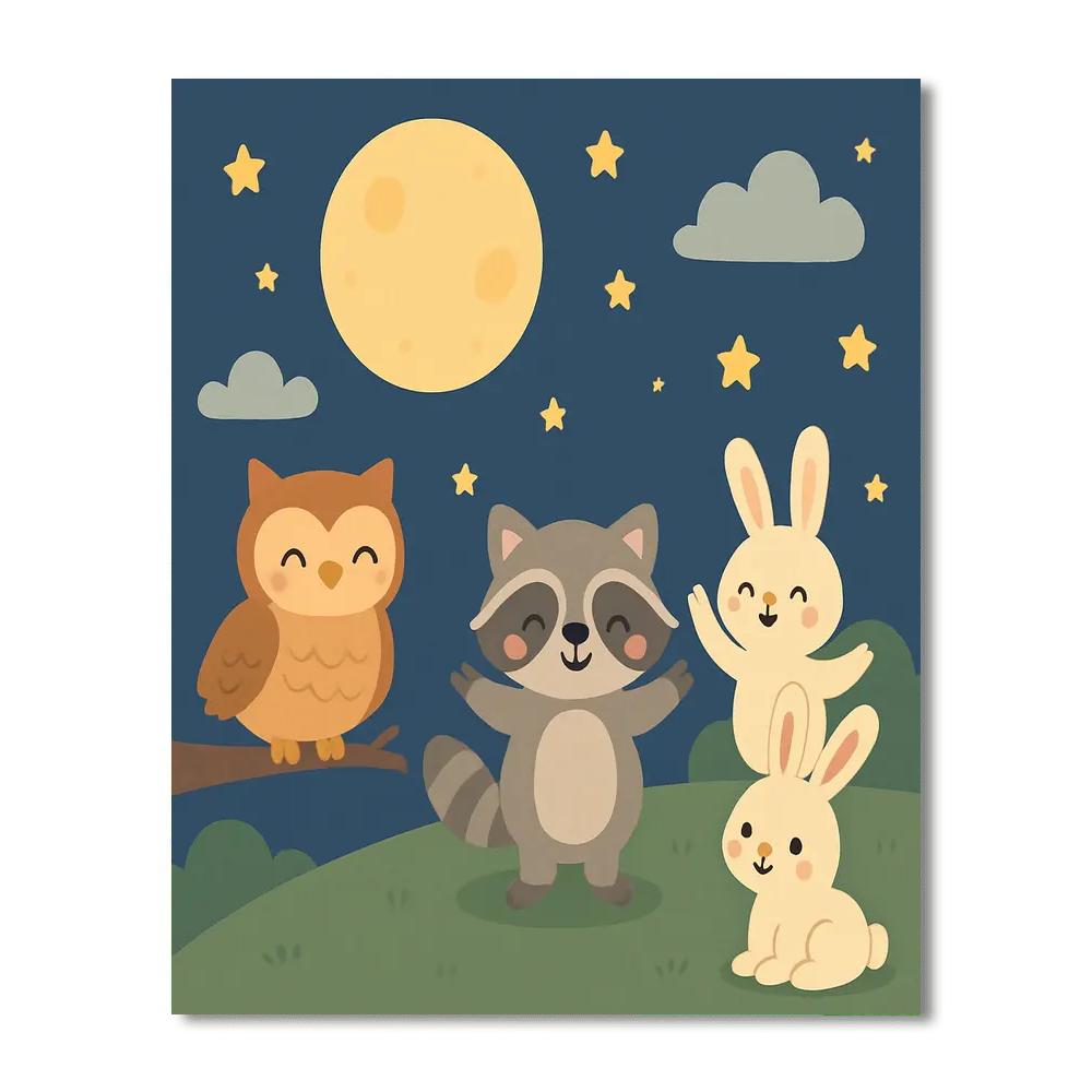Cheery Moonlit Adventures DIY Paint By Numbers