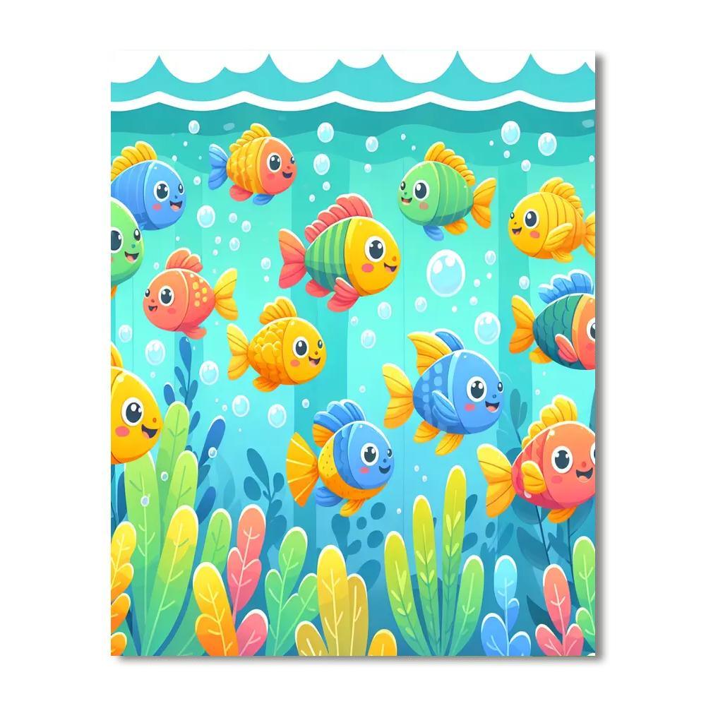 Fantastic Fishes Paint By Numbers Art