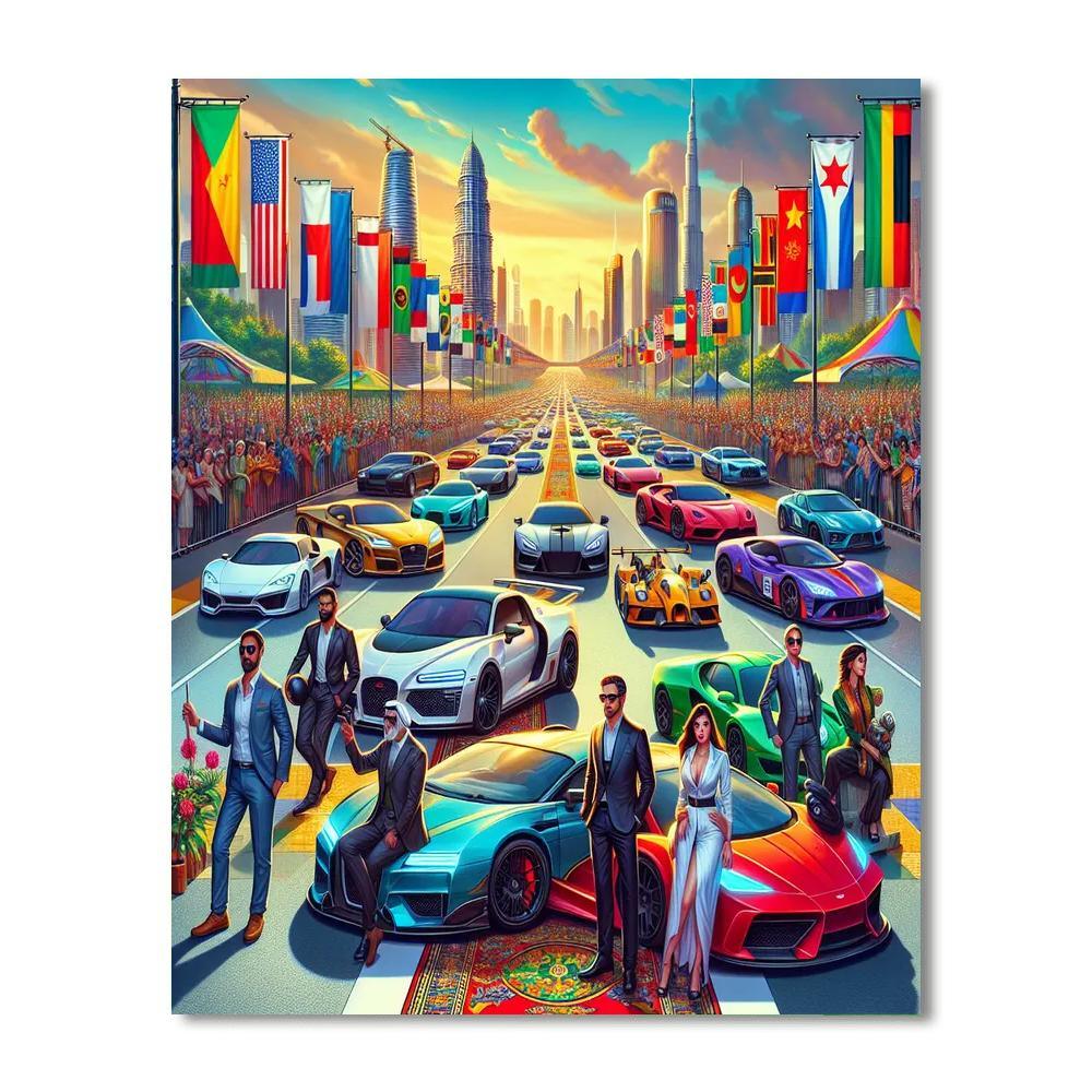 Gumball 3000 - International Paint By Numbers Art