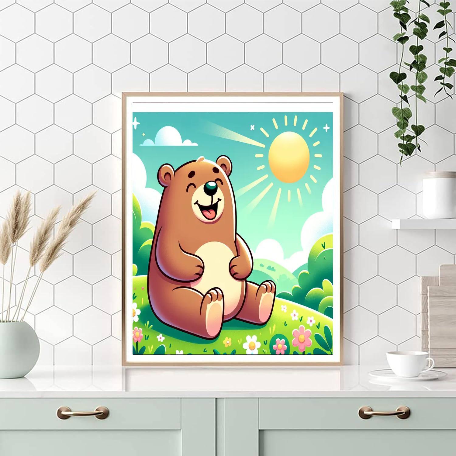 Cheerful Bear Paint By Color