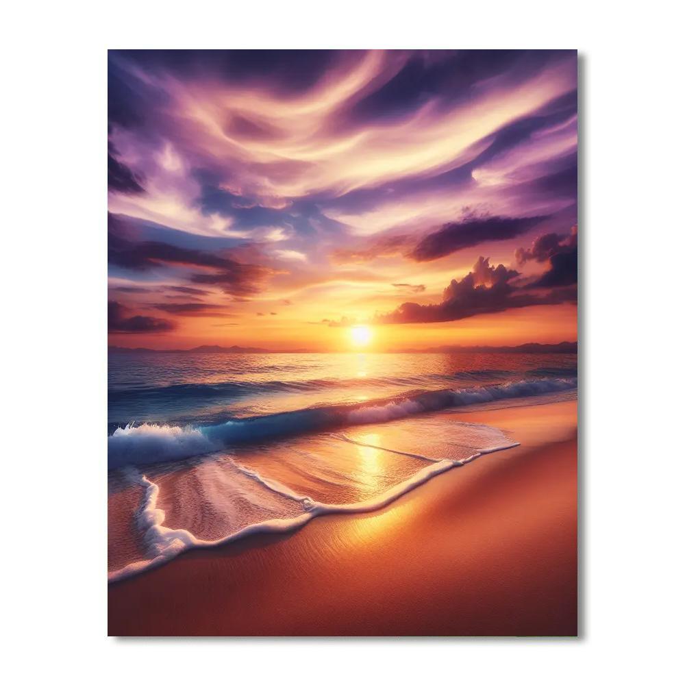 Romantic Evening At The Beach Paint By Color
