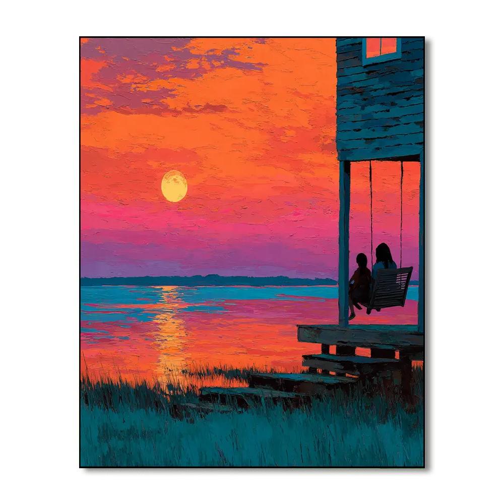 Evening Glow Of Togetherness Painting Number Kit