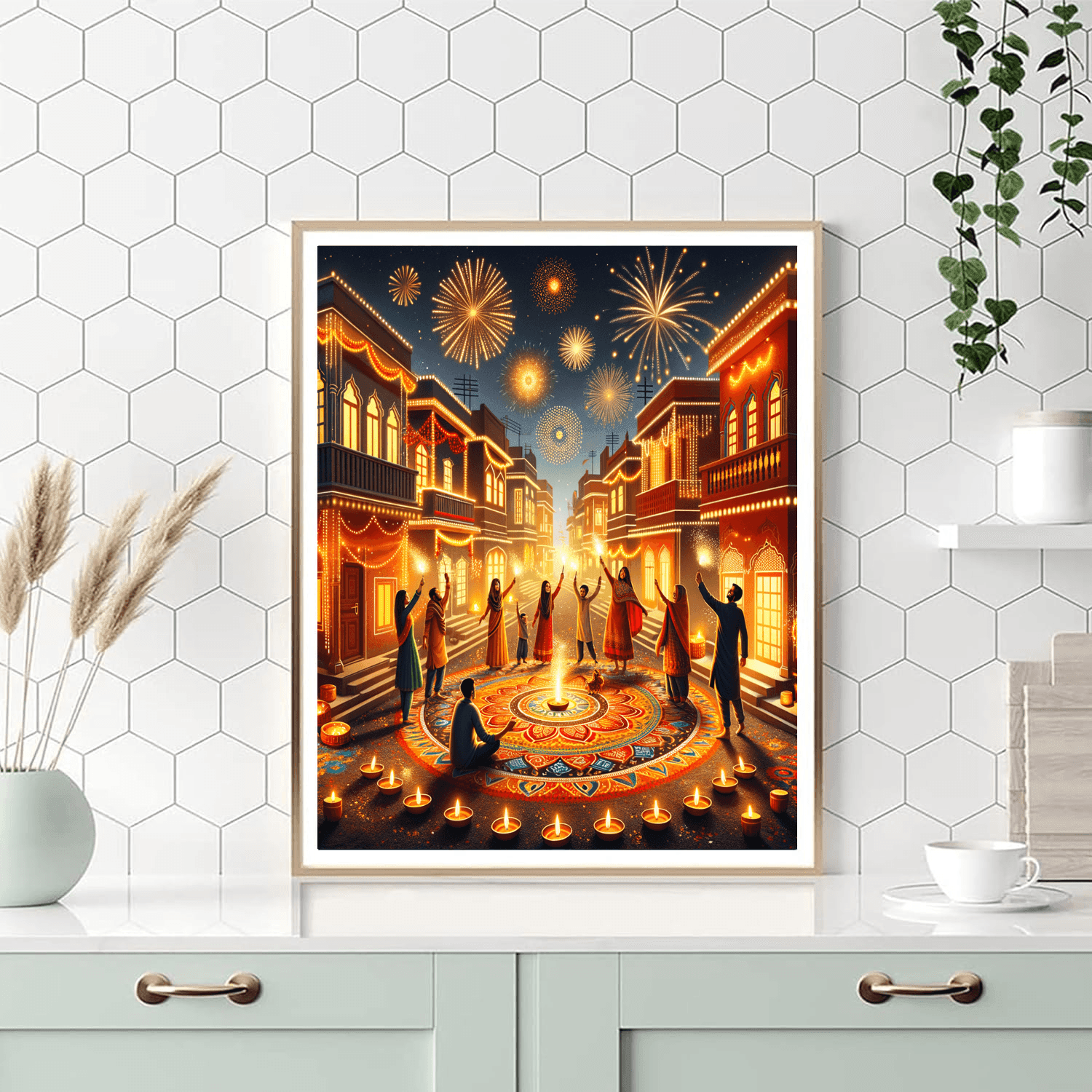 Diwali - New Delhi Painting By Numbers Kit