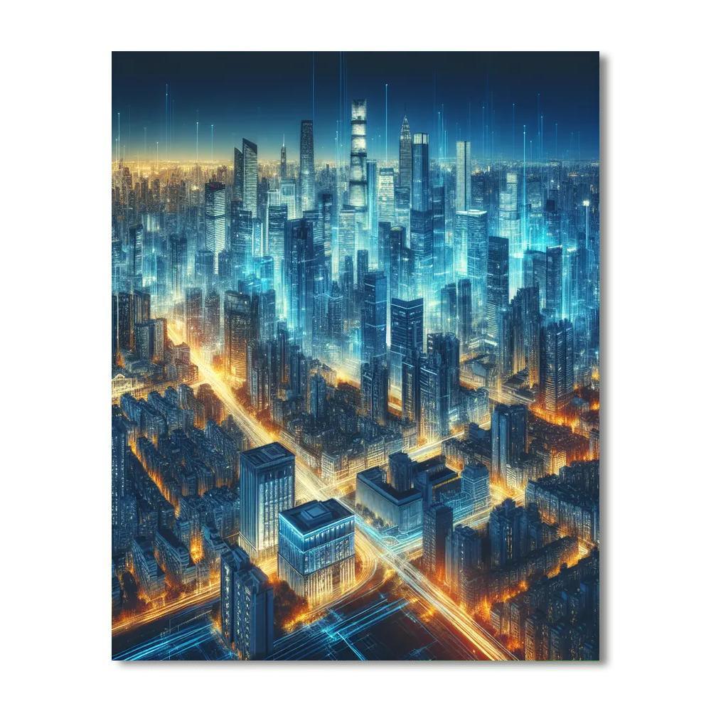 Dynamic City Pulse Painting By Numbers Kit