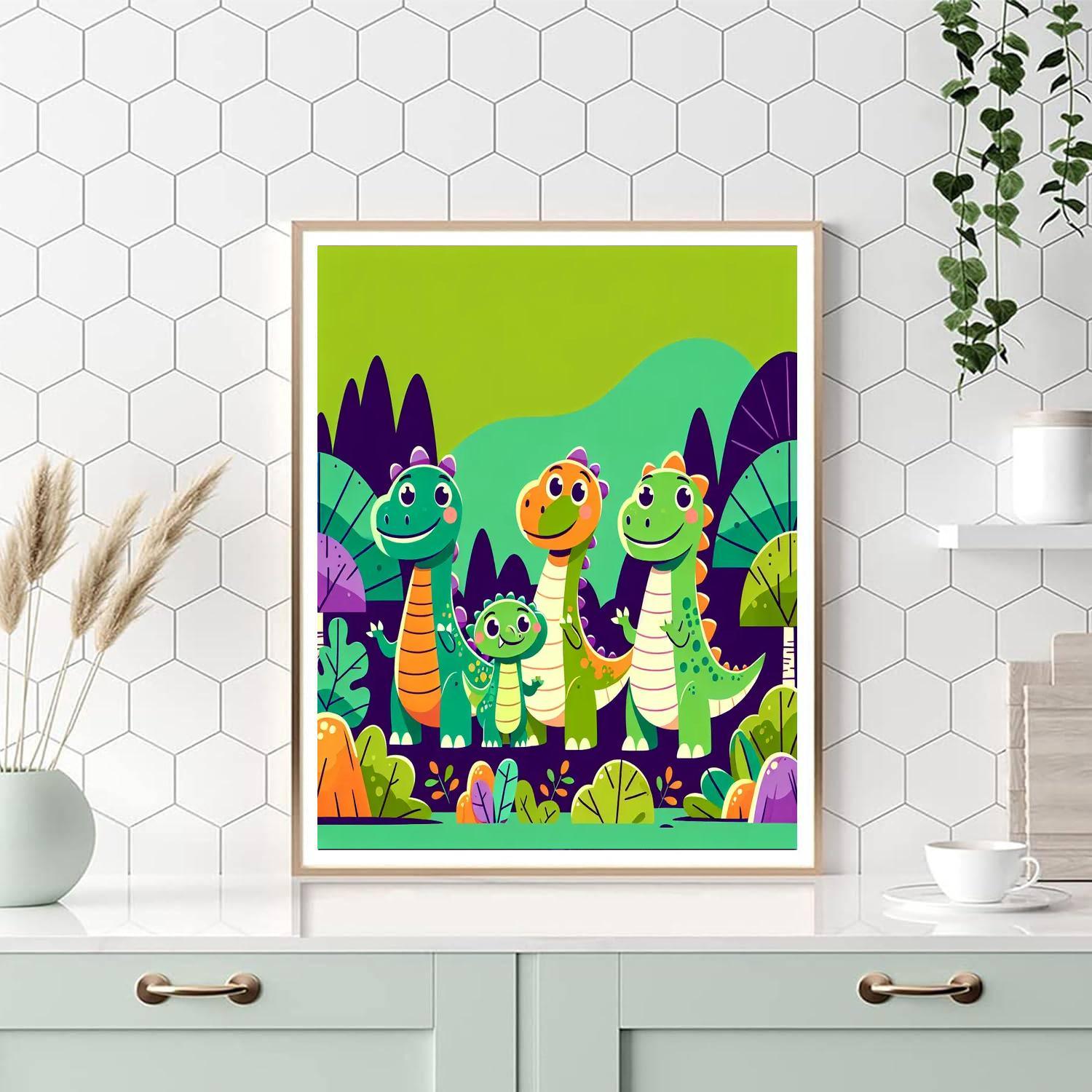 Happy Little Dinosaurs Painting Number Kit