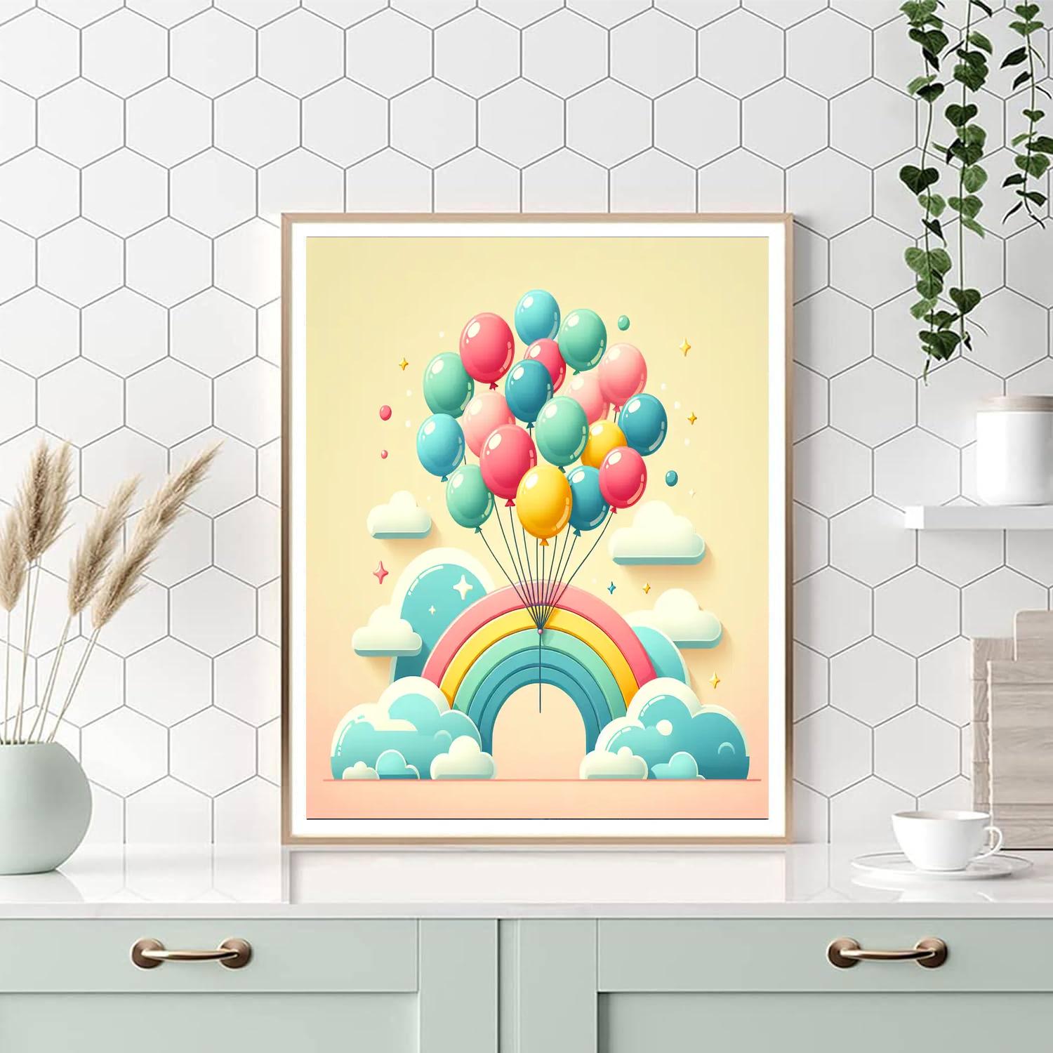 Bubblegum Balloon Adventure Paint By Numbers Art