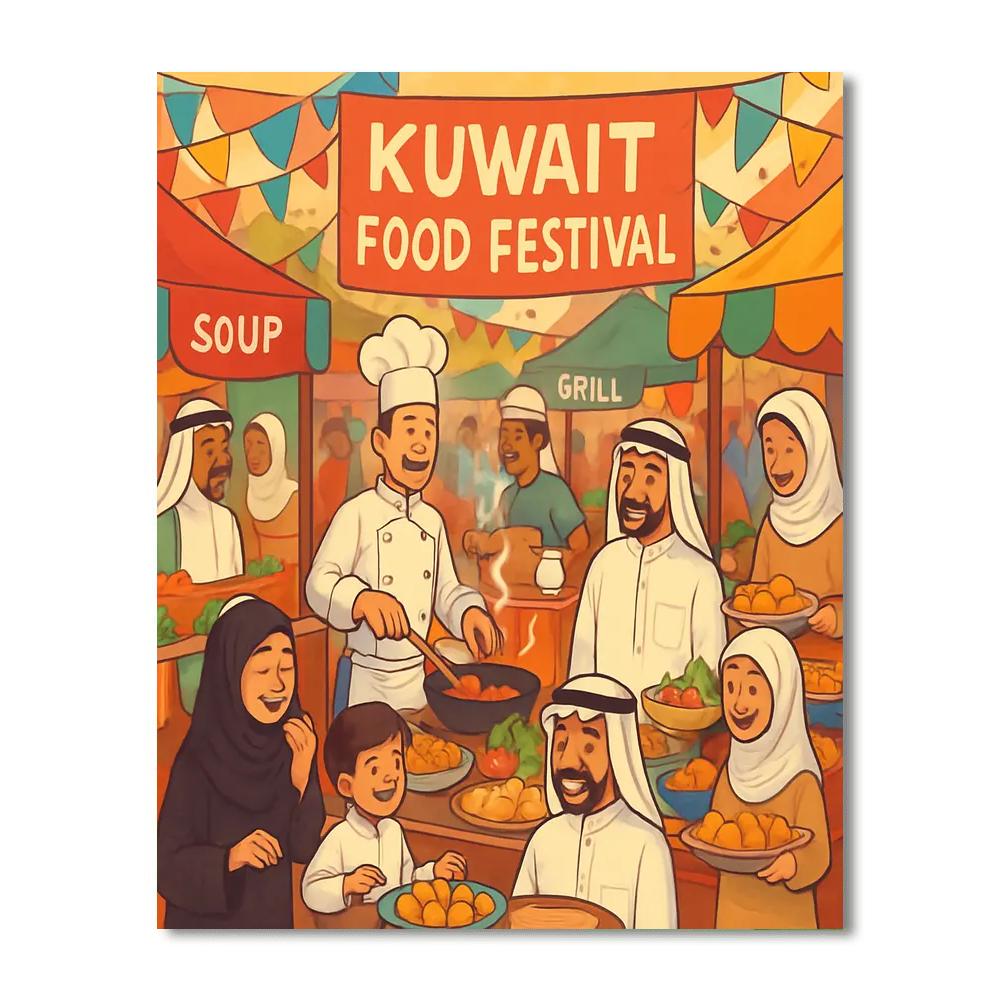 Kuwait Food Festival Painting Number Kit