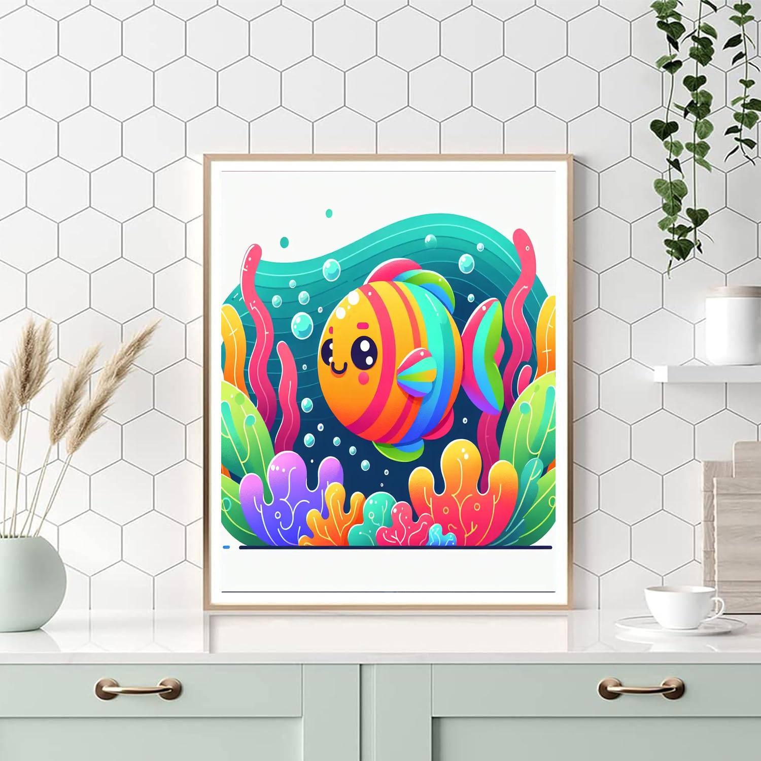 Sunny Rainbow Fish Paint By Numbers Kits