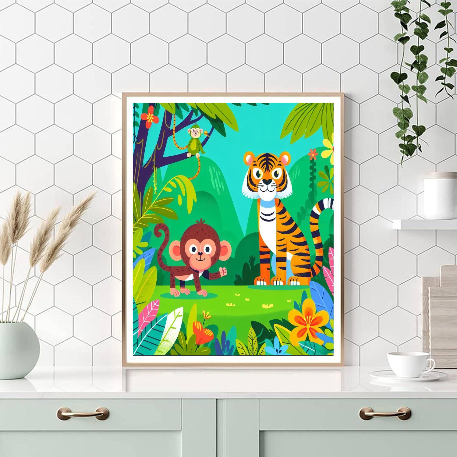 Wild Jungle DIY Paint By Numbers
