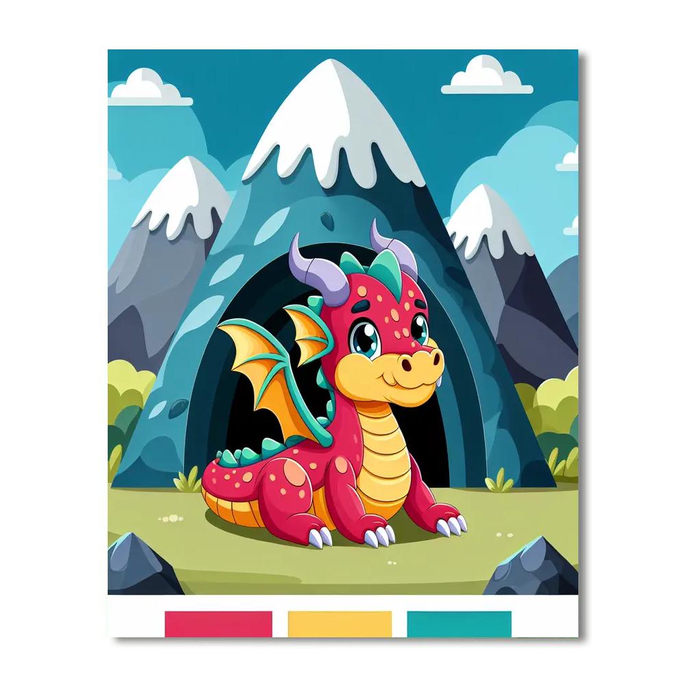 The Happy Dragon DIY Paint By Numbers