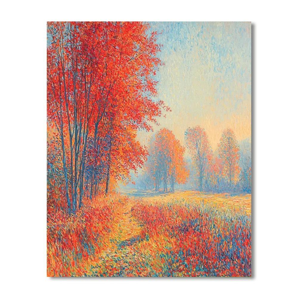 Claude Monet Inspired Journey Through Autumn  Paint By Numbers