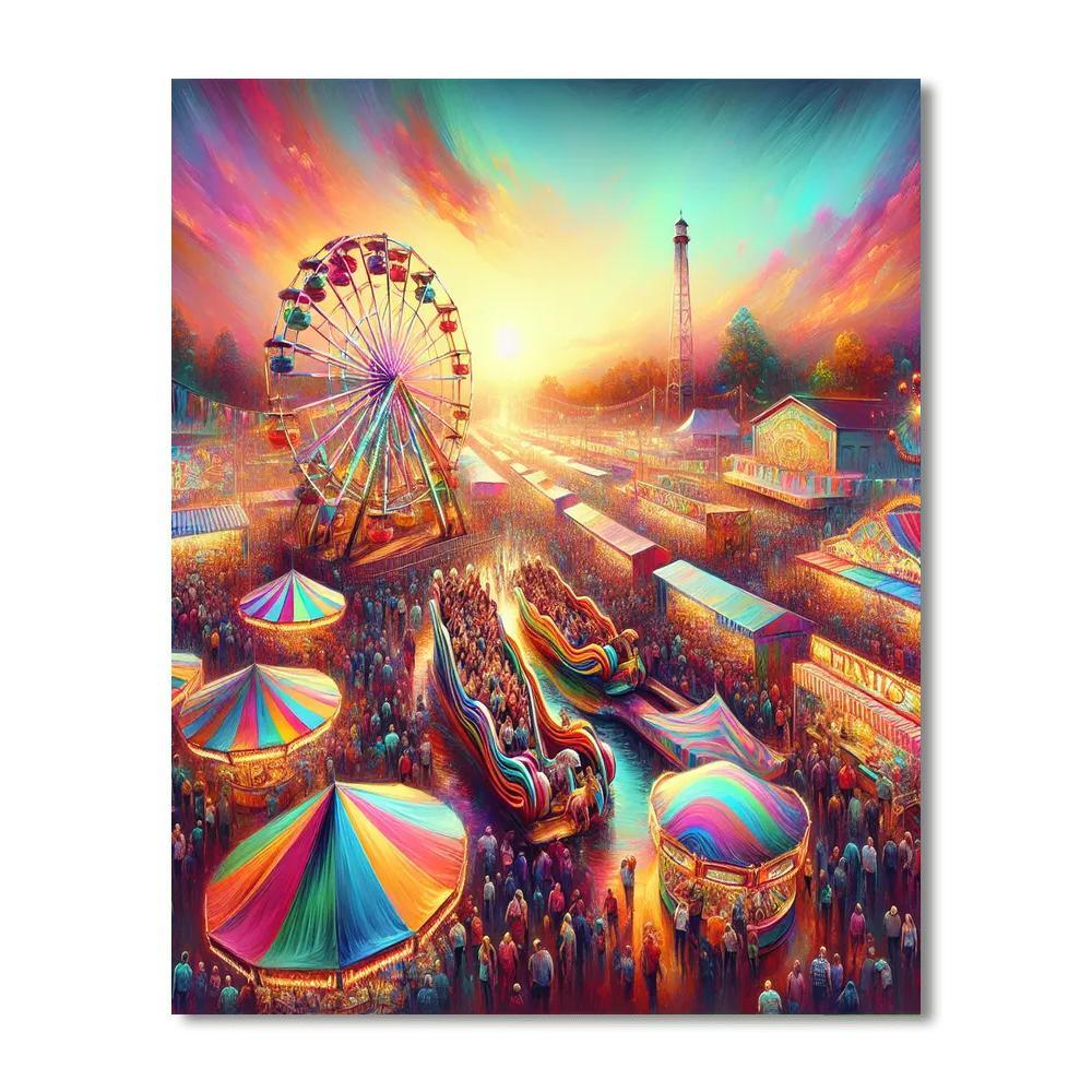 Nostalgic Country Fair Painting By Numbers Kit