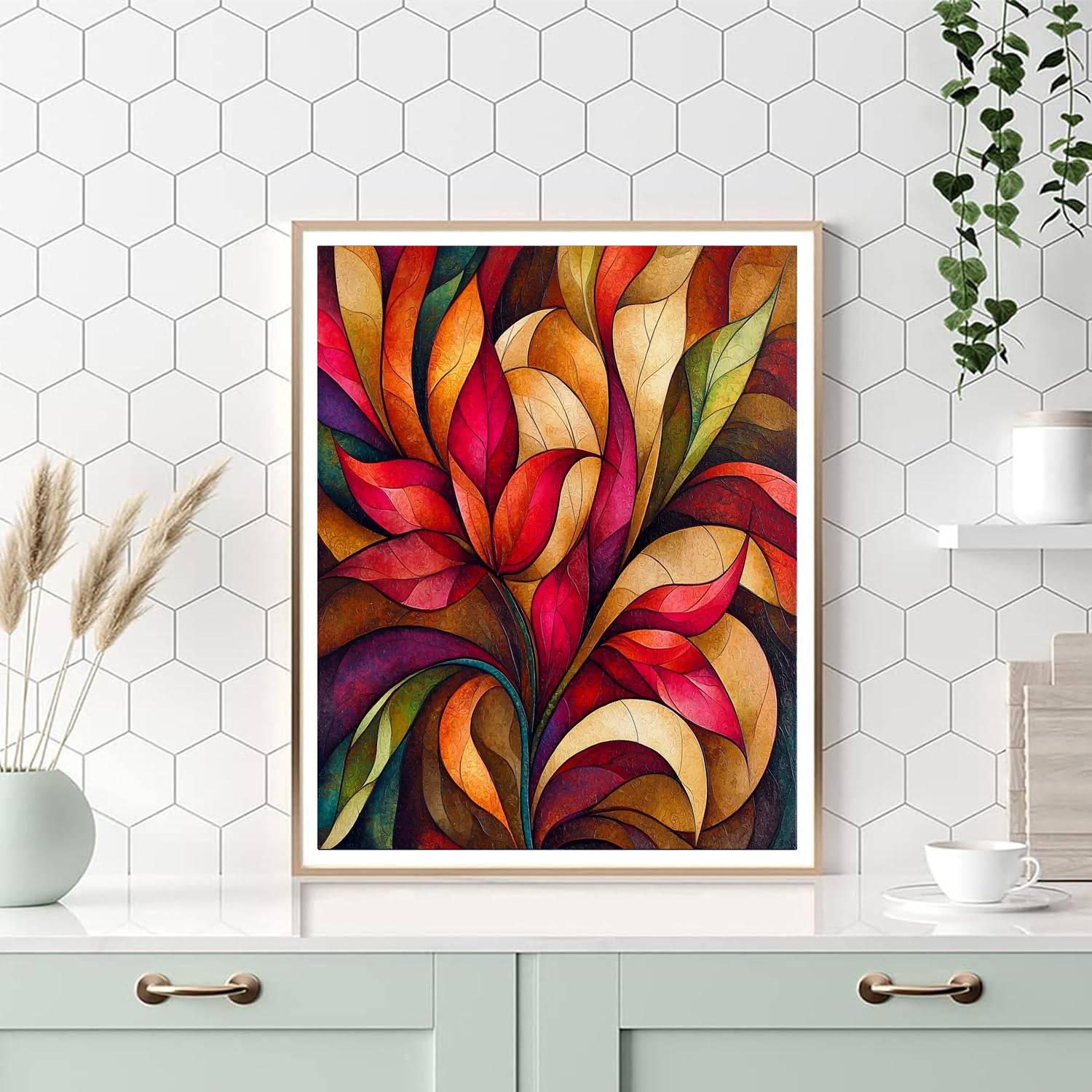 Frida Kahlo Inspired Resilience Through Nature  Numbered Painting Kits