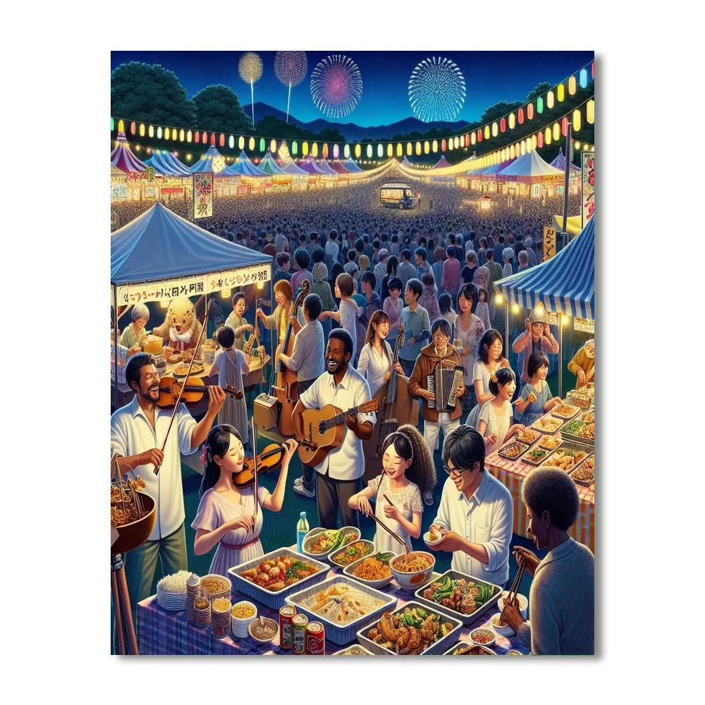 Sapporo Summer Festival - Sapporo, Japan Painting Number Kit