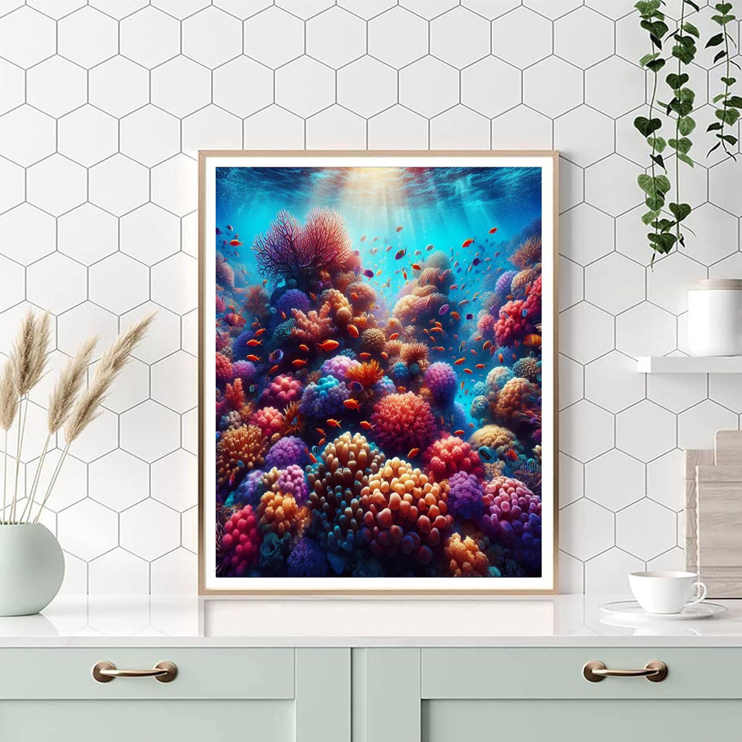 Mystic Coral Reef Dream Painting By Numbers Kit