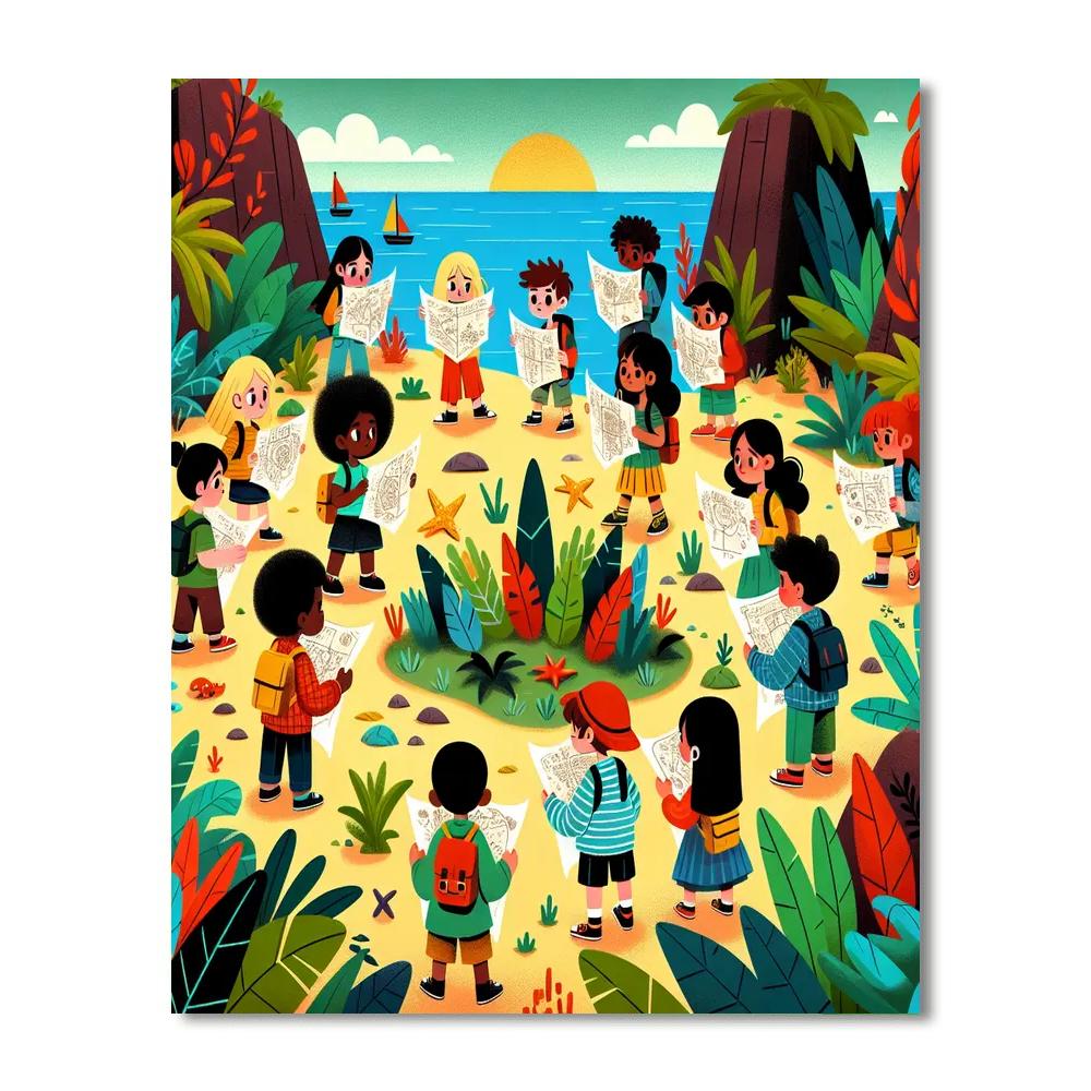 Mystery Island Paint By Numbers Art