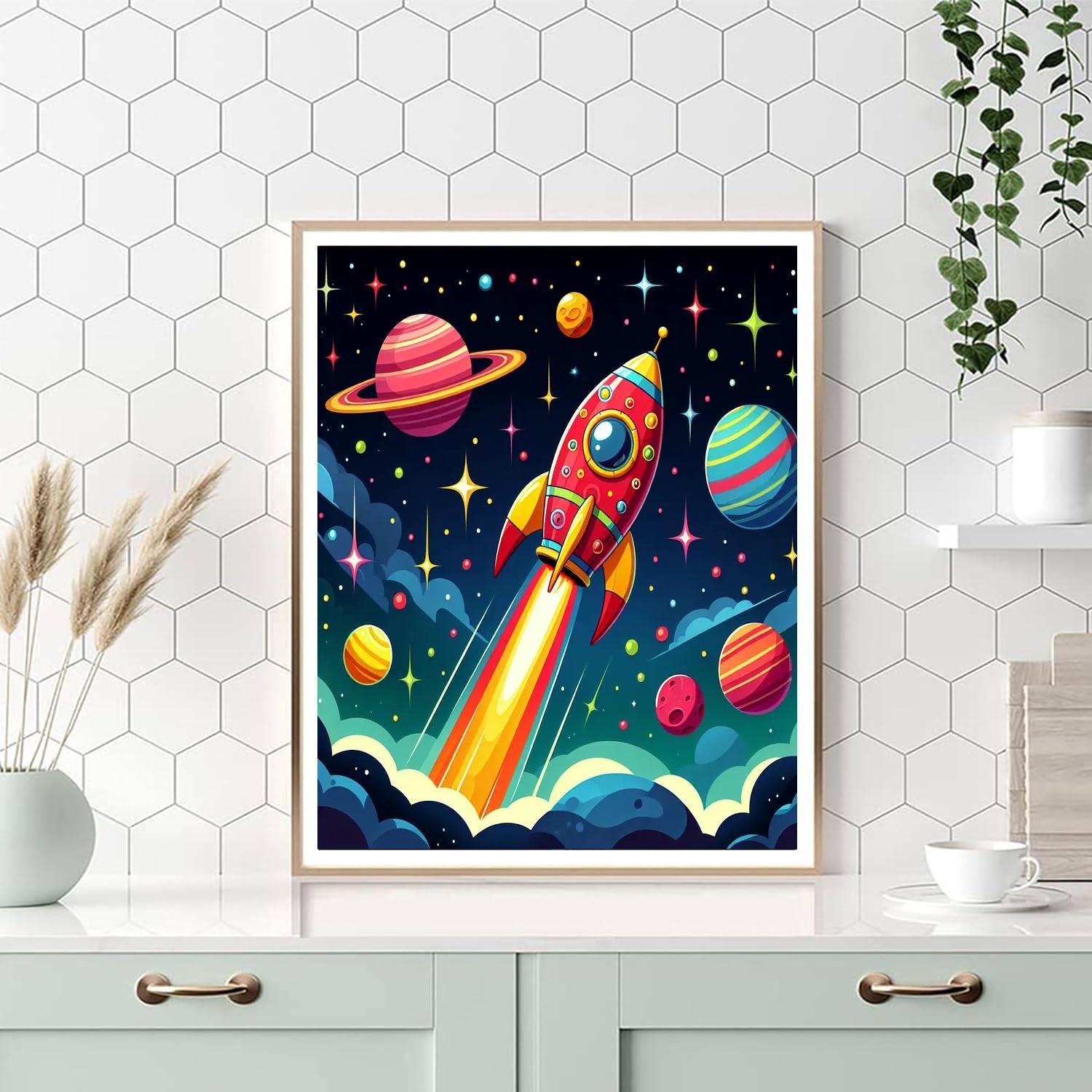 Adventurous Rocket Paint By Numbers Art