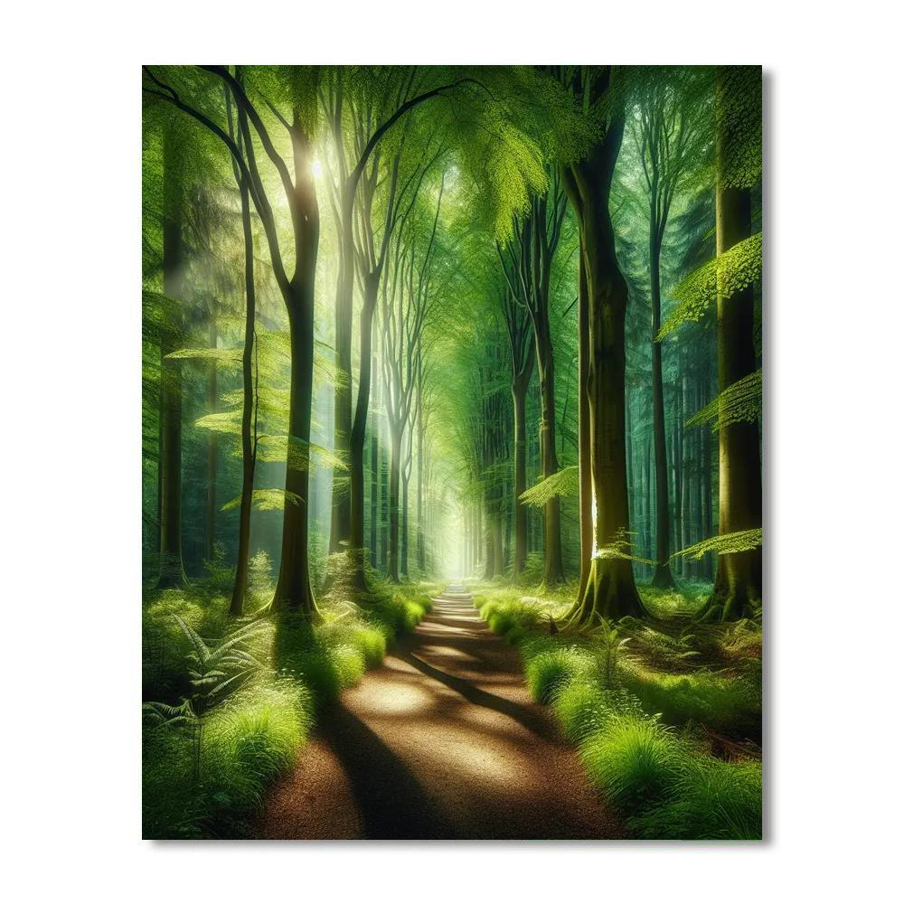 Calm Forest Path Numbered Painting Kits