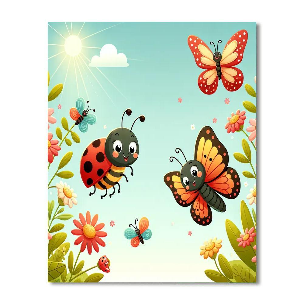 Colorful Bug Kingdom Painting Number Kit